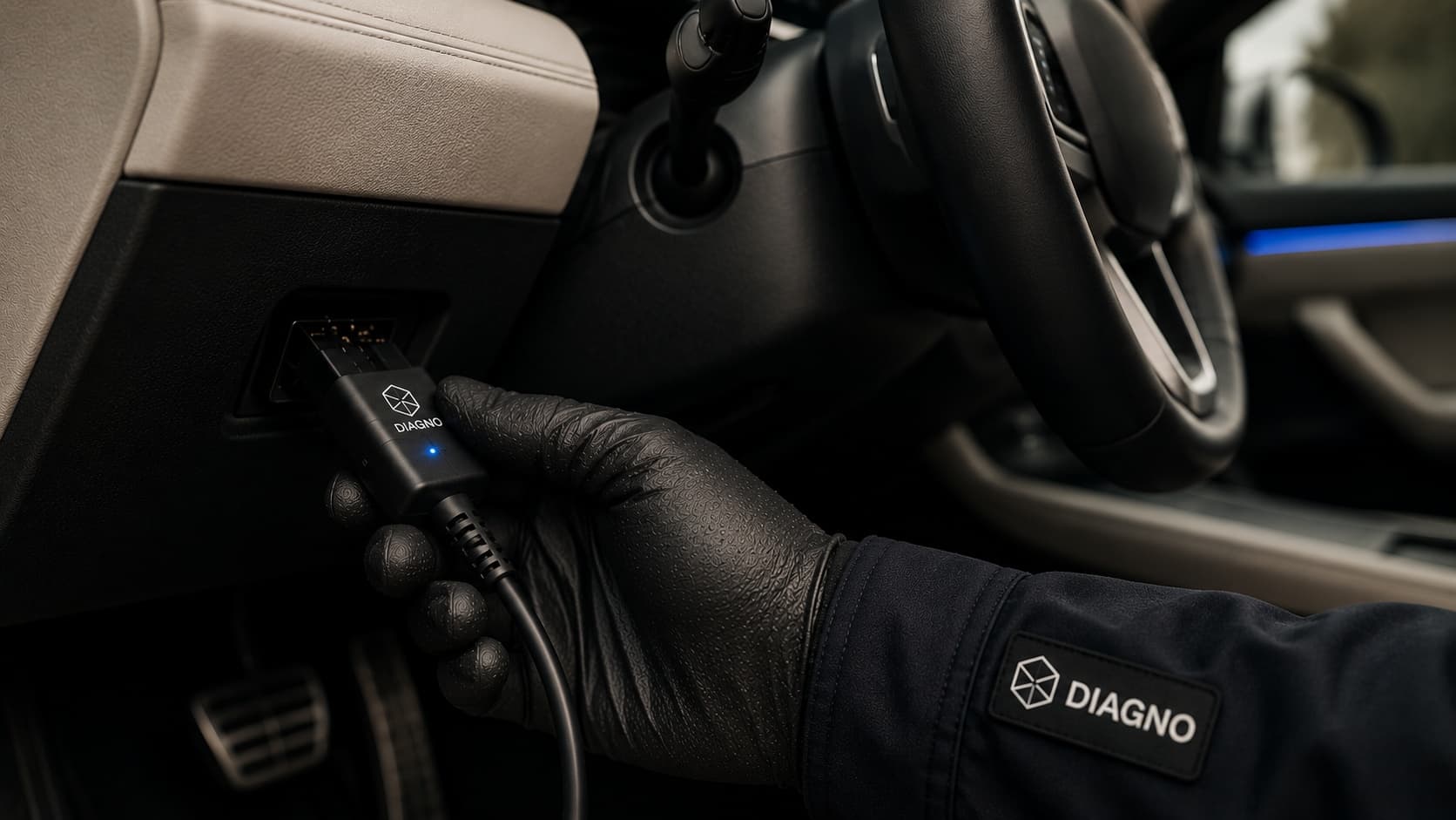 Diavag OBD2 Diagnose im Cockpit